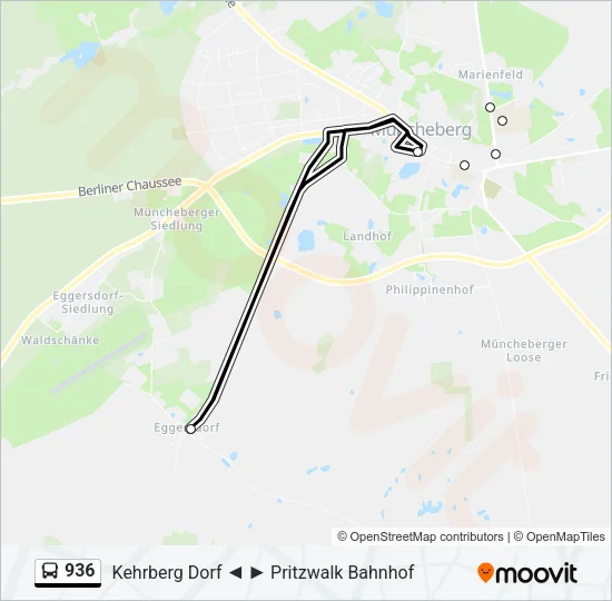 936 Bus Line Map