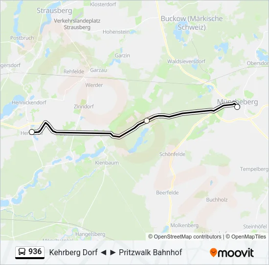936 Bus Line Map