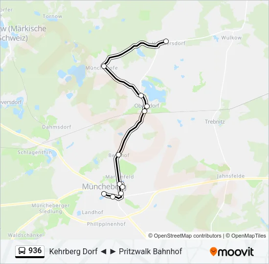 936 Bus Line Map
