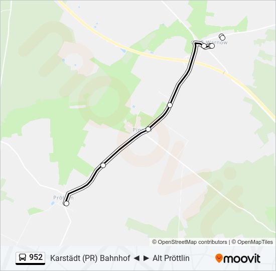 952 bus Line Map