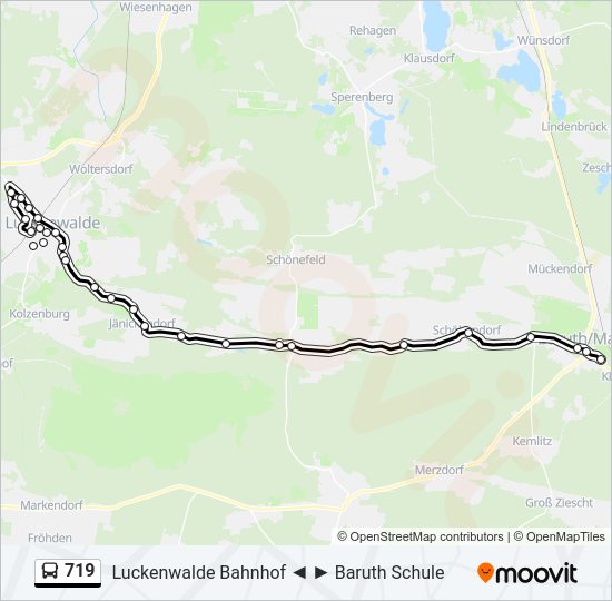 719 Bus Line Map