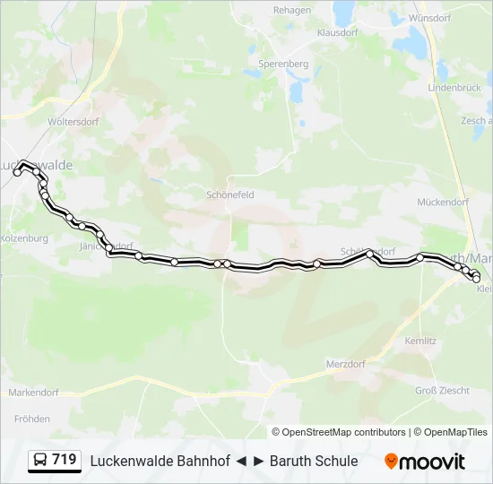 719 Bus Line Map