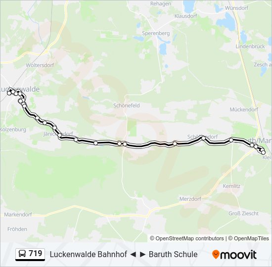 719 Bus Line Map