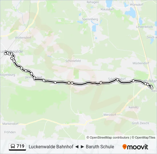 719 Bus Line Map