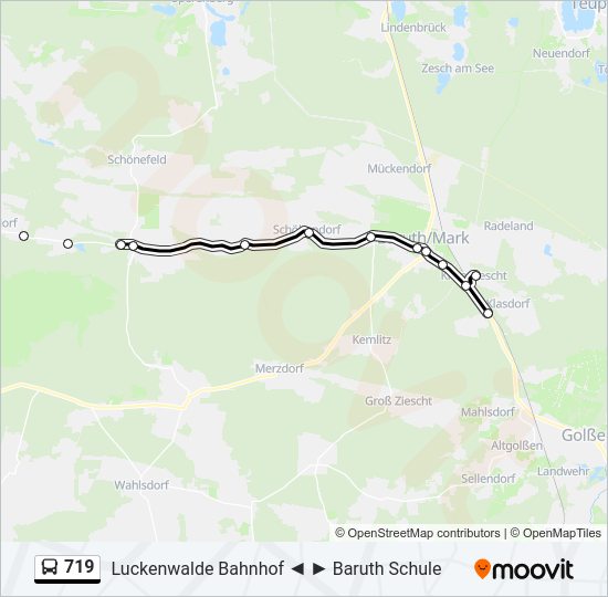 719 Bus Line Map