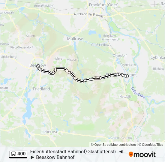 400 Bus Line Map