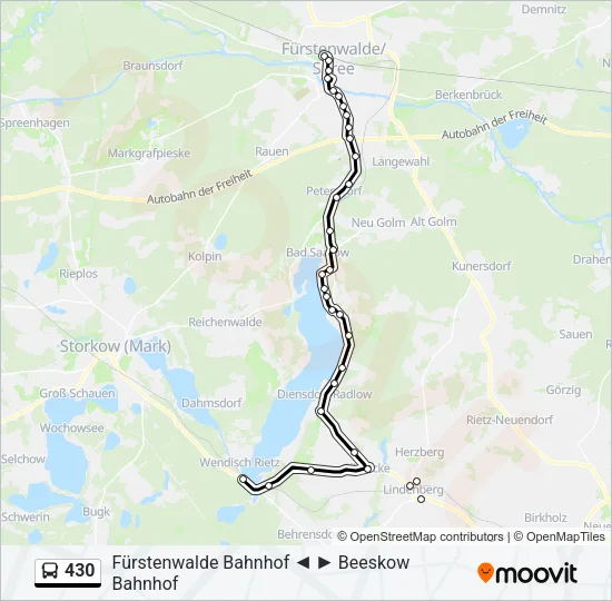 430 Bus Line Map