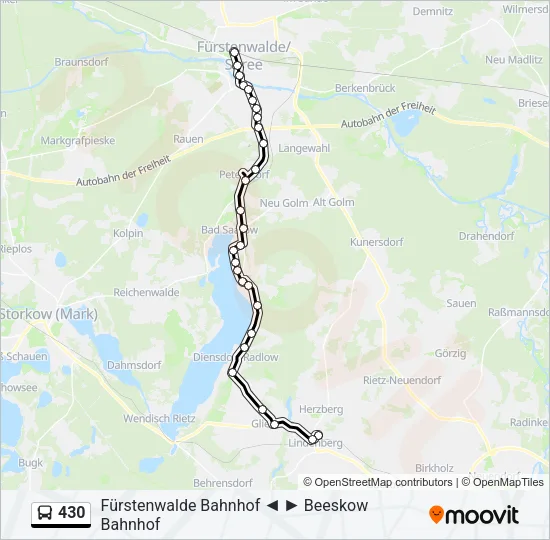 430 Bus Line Map