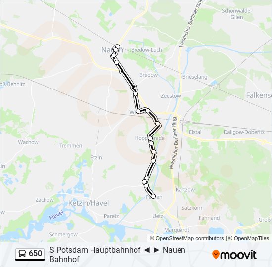 650 Route: Fahrpläne, Haltestellen & Karten - Potsdam Paaren (Aktualisiert)