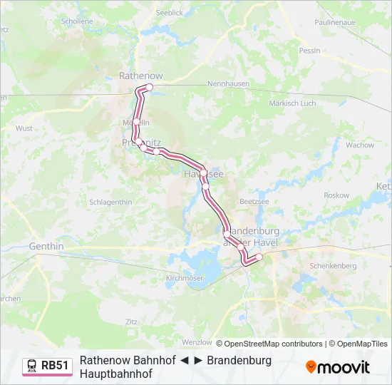 RB51 Train Line Map