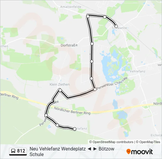 812 Bus Line Map