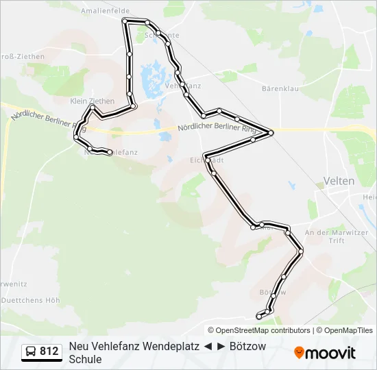 812 Bus Line Map
