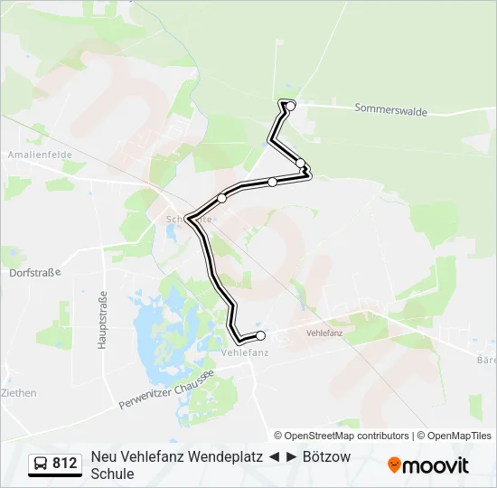 812 Bus Line Map