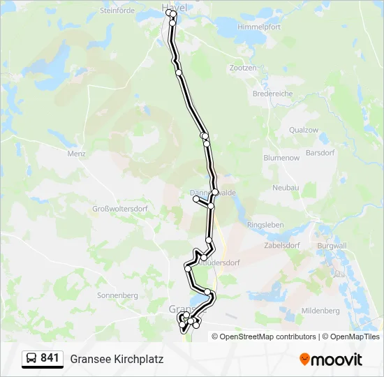 841 Bus Line Map