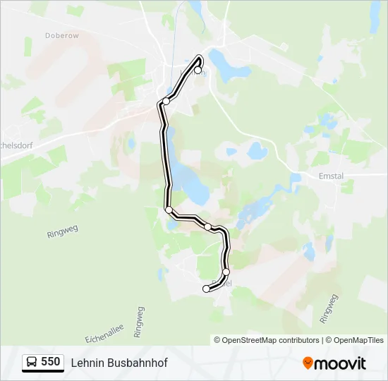 550 Bus Line Map