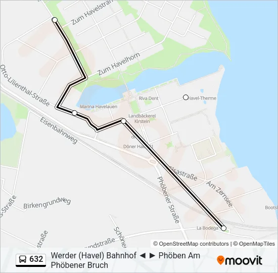 632 Bus Line Map