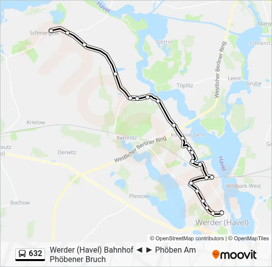 632 Bus Line Map