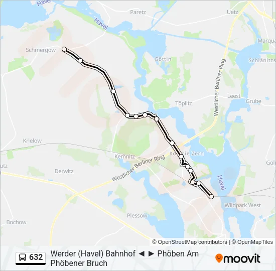 632 Bus Line Map