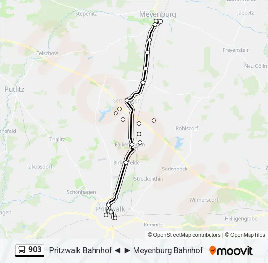 903 Bus Line Map