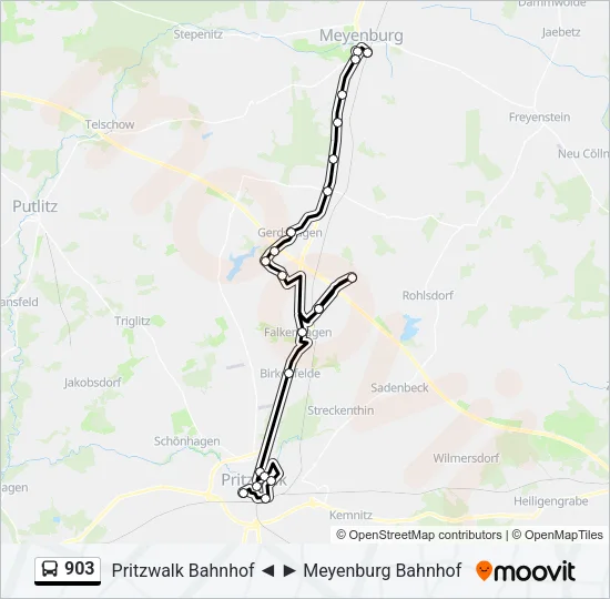 903 Bus Line Map