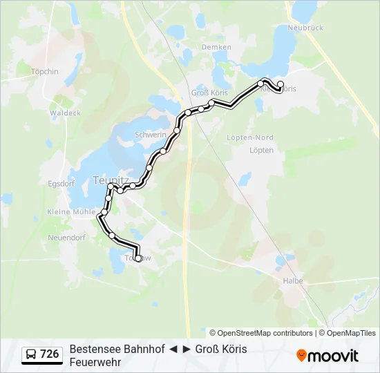726 Bus Line Map