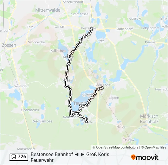 726 Bus Line Map