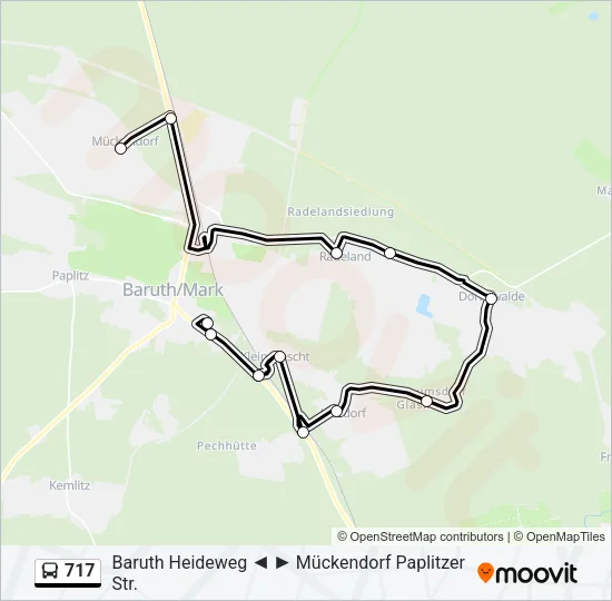 717 Bus Line Map