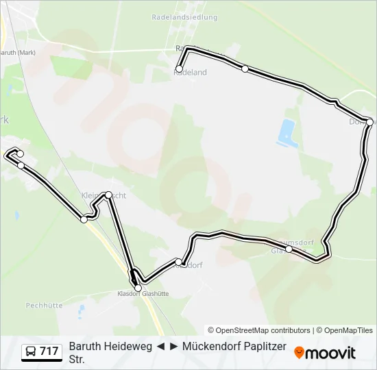 717 Bus Line Map