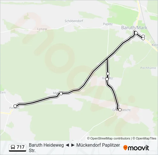 717 Bus Line Map