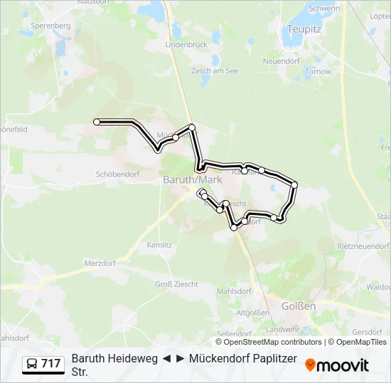 717 Bus Line Map