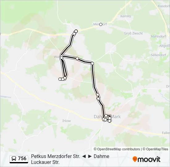 756 Bus Line Map