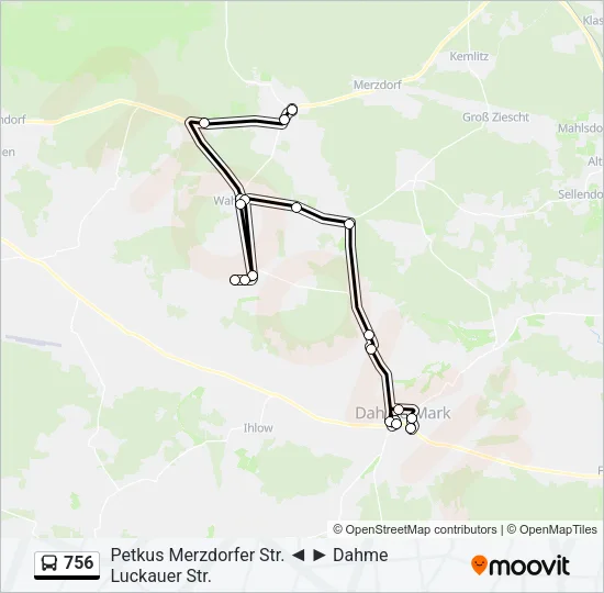 756 Bus Line Map