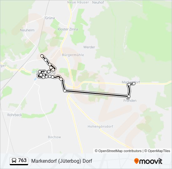 763 bus Line Map