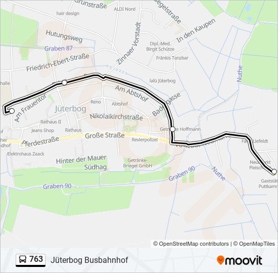 763 bus Line Map