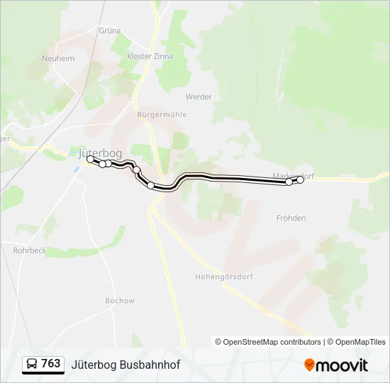 763 Bus Line Map