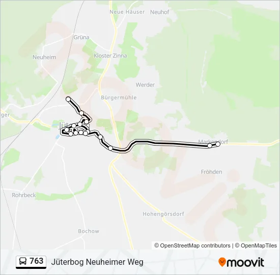763 Bus Line Map