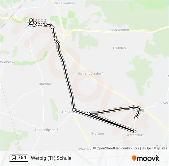 Автобус 764: карта маршрута