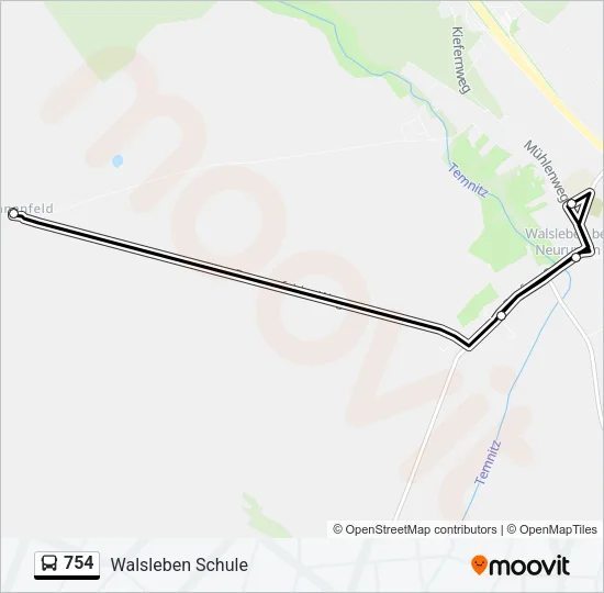754 Bus Line Map