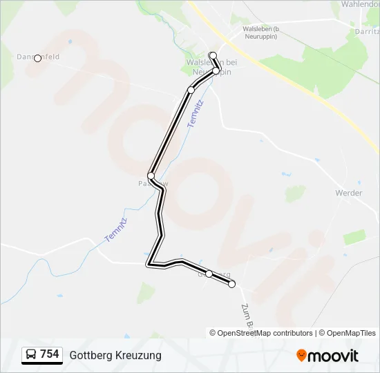 754 Bus Line Map