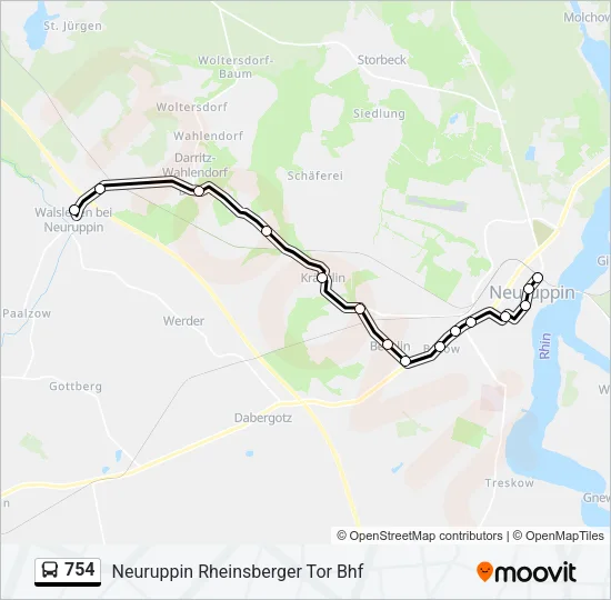 754 Bus Line Map
