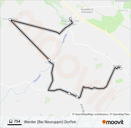 754 Bus Line Map