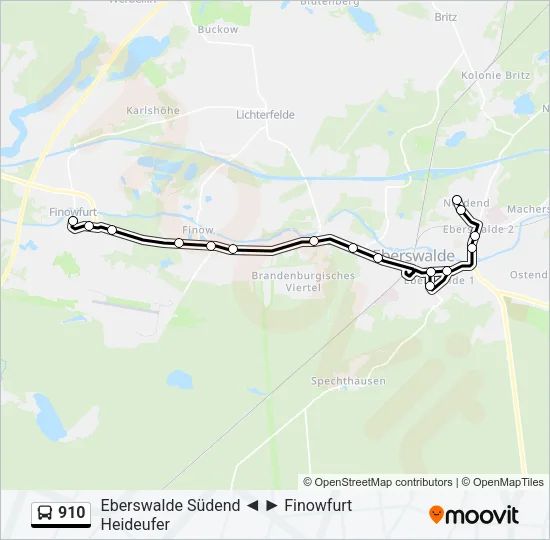 910 Bus Line Map