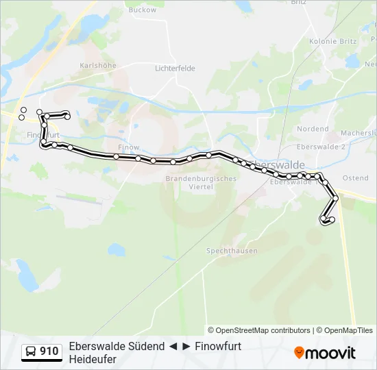 910 Bus Line Map