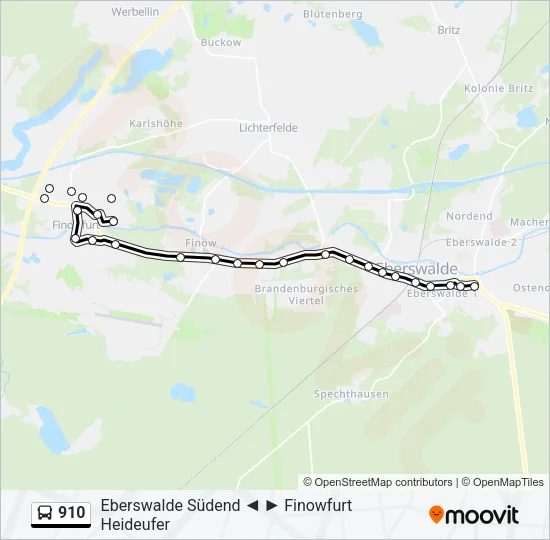 910 Bus Line Map