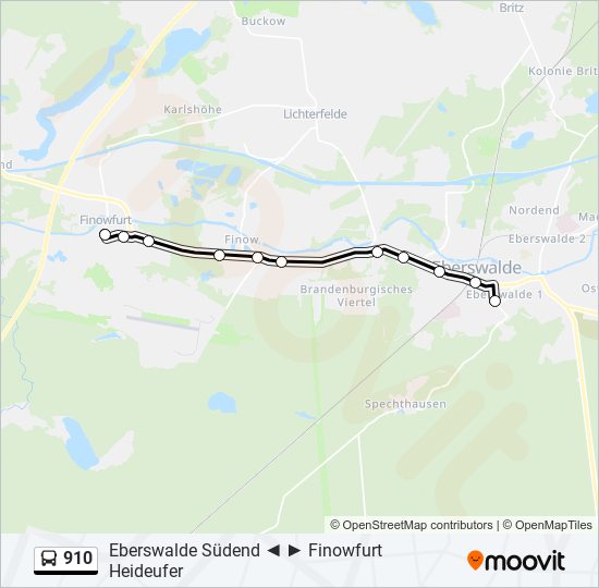 910 bus Line Map