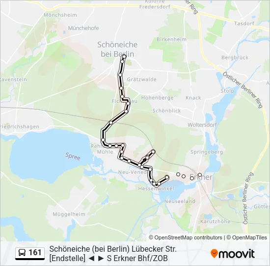 161 Bus Line Map