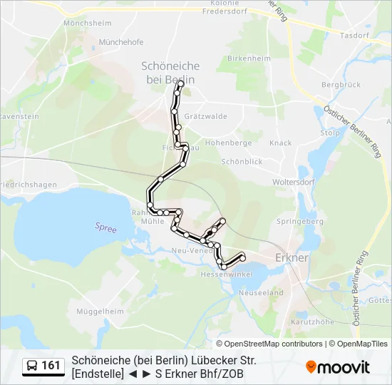 161 Bus Line Map