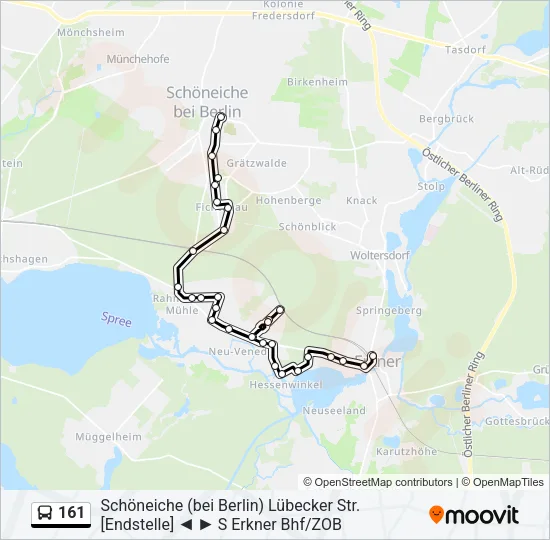 161 Bus Line Map