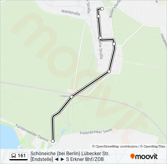 161 Bus Line Map