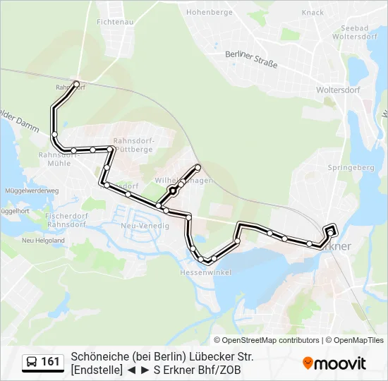 161 Bus Line Map